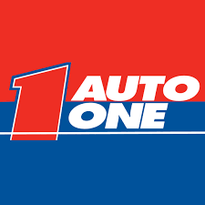 Auto One logo with red and blue background